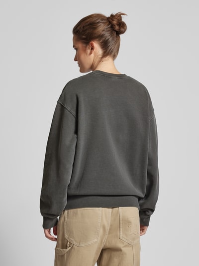 Carhartt Work In Progress Sweatshirt met labeldetail, model 'NELSON' Zwart - 5