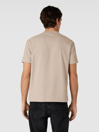 Emporio Armani T-Shirt mit feinem Strukturmuster Beige 5