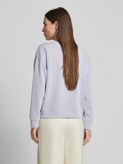 Jake*s Collection Sweatshirt mit gerippten Abschlüssen Lavender 5