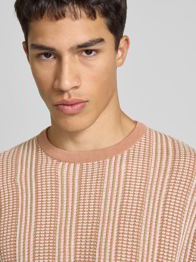 Only & Sons Regular fit T-shirt van puur katoen Lichtrood - 3