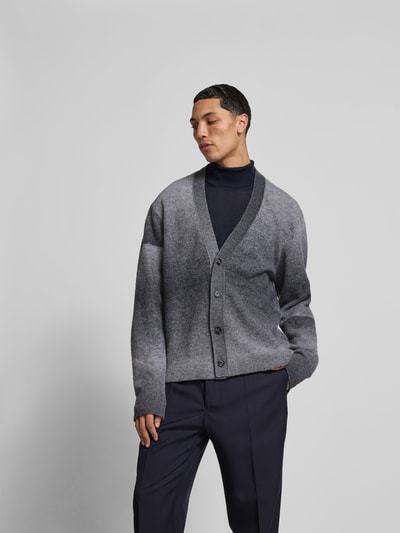 Officine Générale Strickjacke mit Knopfleiste Mittelgrau 4