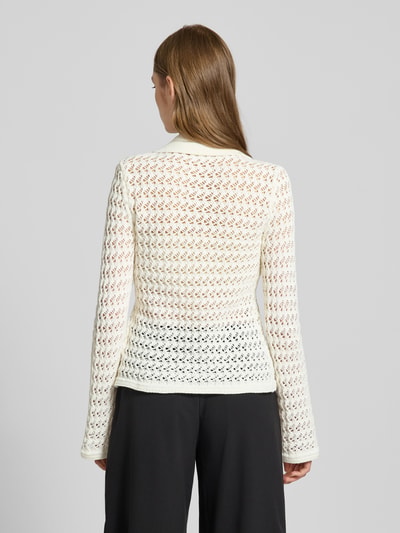 LeGer Strickjacke mit Umlegekragen Modell 'Thorina' Offwhite 5