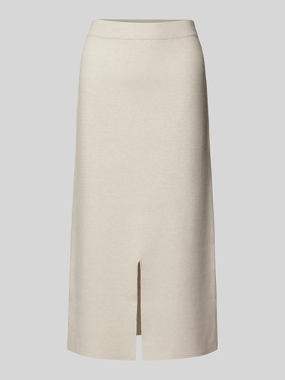 Christian Berg Woman Midirok met loopsplit Ecru gemêleerd - 2