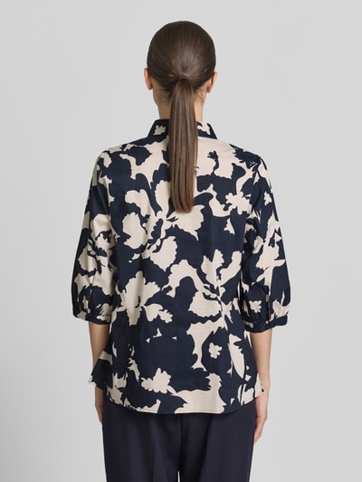 COMMA Blouse met 3/4-mouw en verborgen knoopsluiting Marineblauw - 5