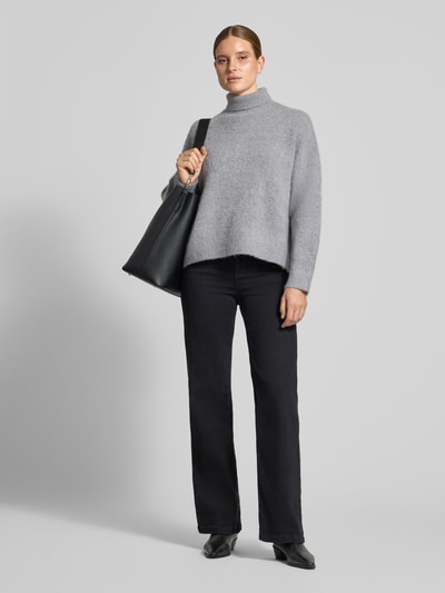 Liu Jo White Regular Fit Pullover mit Leinen-Anteil Modell 'Maglia' Mittelgrau 1
