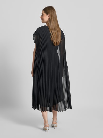 BOSS Sukienka szyfonowa o kroju regular fit z warstwą wierzchnią model ‘DENNYA’ Czarny 5