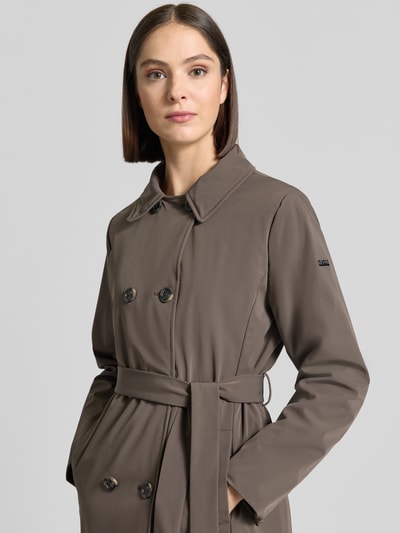CINQUE Lange jas met imitatiebont, model 'PAOLINA' Taupe - 3