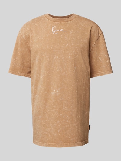 KARL KANI T-Shirt mit Label-Stitching Sand 2