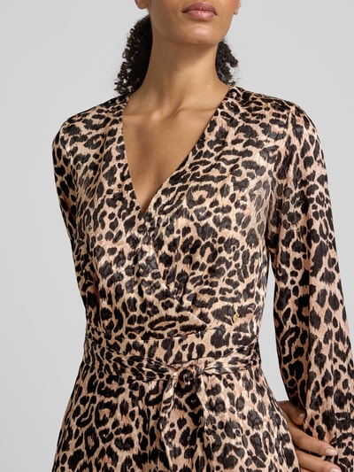 Guess Jumpsuit met strikceintuur, model 'MALORIE' Middenbruin - 3