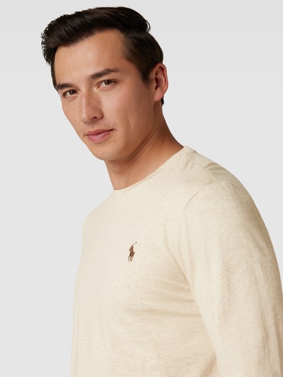 Polo Ralph Lauren Longsleeve mit Label-Stitching Sand 3