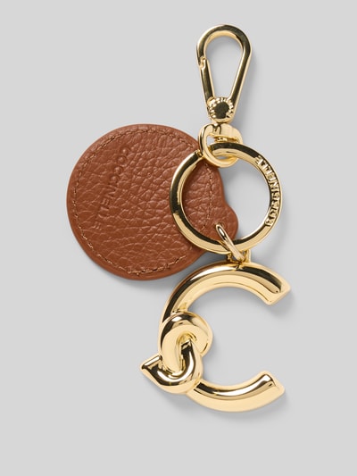 Coccinelle Hanger met logo-applicatie, model 'Me' Cognac - 1