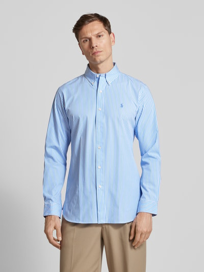 Polo Ralph Lauren Custom Fit Freizeithemd mit Button-Down-Kragen Bleu 4