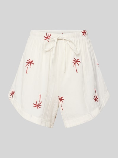 PIECES Relaxed Fit Shorts aus reiner Baumwolle Modell 'KIANA' Weiss 2