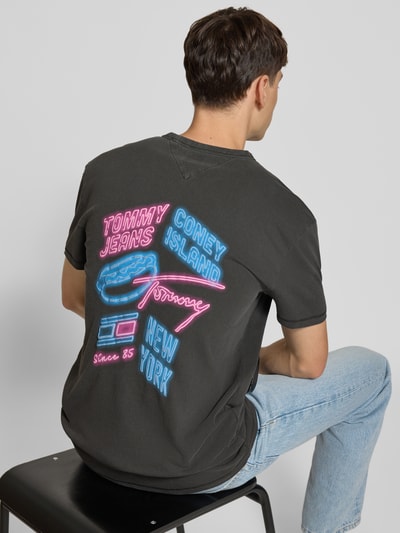 Tommy Jeans Regular Fit T-Shirt aus reiner Baumwolle Black 3