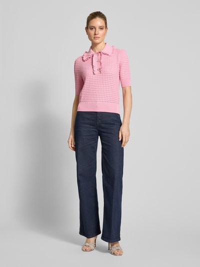 Essentiel Strickshirt mit Lochmuster Modell 'Hemirates' Pink 1