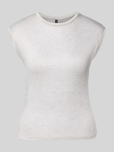 Vero Moda T-shirt o kroju slim fit z mieszanki wiskozy model ‘SARAH’ Jasnoszary 2
