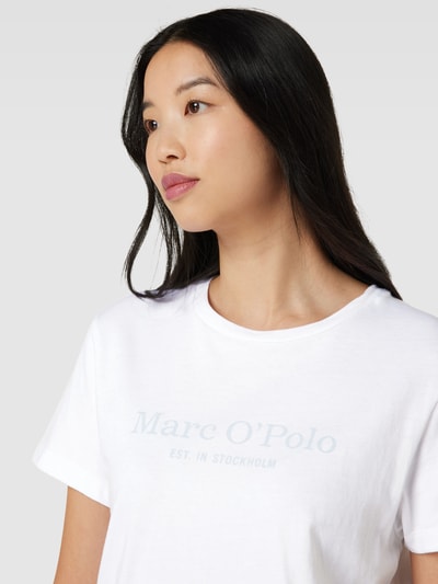 Marc O'Polo T-Shirt mit Label-Print Weiss 3