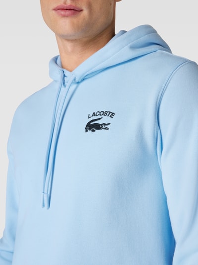 Lacoste Hoodie met labelstitching Bleu - 3