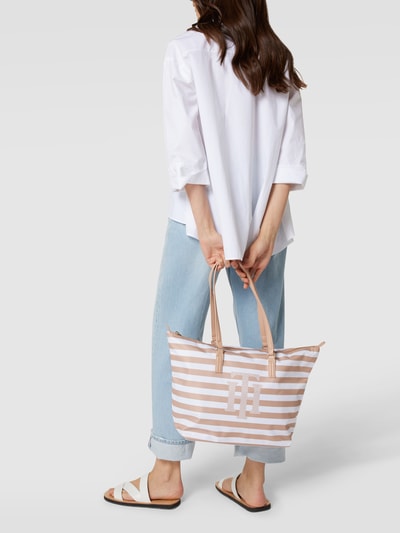 Tommy Hilfiger Shopper mit Streifenmuster Sand 1