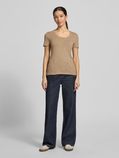 Marc O'Polo Regular Fit T-Shirt aus reiner Baumwolle Beige 1