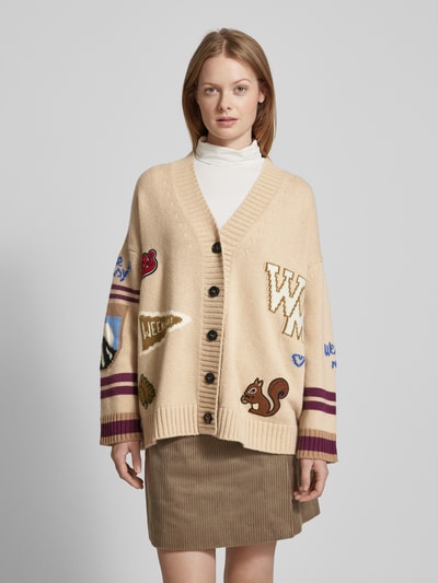 Weekend Max Mara Strickjacke mit Knopfleiste Modell 'CAIRO' Hellbraun 4