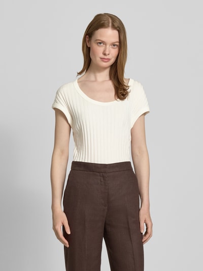 Marc O'Polo Slim Fit T-Shirt aus Baumwoll-Mix Offwhite 4