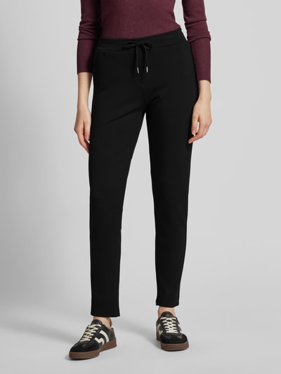 Soyaconcept Slim fit sweatpants met tunnelkoord, model 'BANU' Zwart - 4