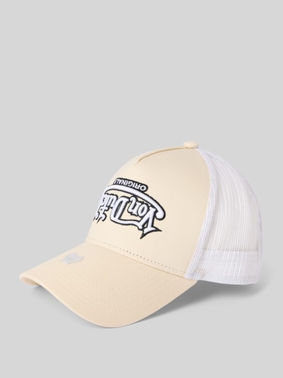 Von Dutch Trucker-pet met labelstitching, model 'SOHO' Offwhite - 1