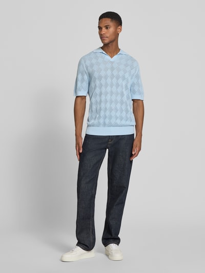 Selected Homme Regular Fit Poloshirt aus reiner Baumwolle Modell 'ARCO' Bleu 1