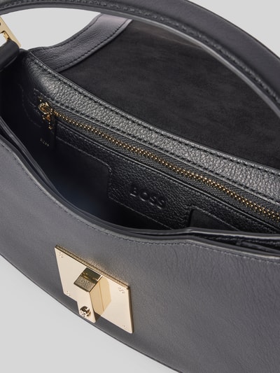 BOSS Torba z uchwytami z delikatnie fakturowanej skóry cielęcej nappa model ‘ARIELL’ Czarny 5