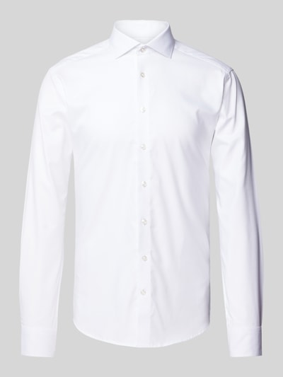 Bruun & Stengade Super Slim Fit Business-Hemd mit Haifischkragen Weiss 2