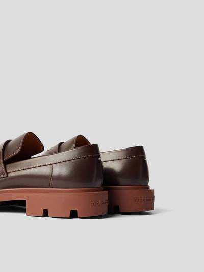 Maison Margiela Penny-Loafer mit Kontrastnähten Mittelbraun 3