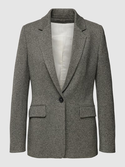 Drykorn Blazer mit Streifenmuster Modell 'ATLIN' Mittelgrau Melange 1