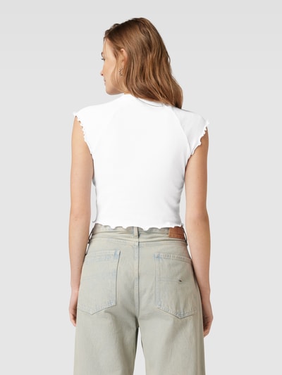 Tommy Jeans Crop Top mit Label-Stitching Weiss 5