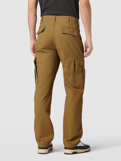 Levi's® Straight Fit Cargohose in unifarbenem Design Khaki 5