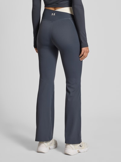 P.E Nation Flared legging met labelprint, model 'WANDER' Marineblauw - 4