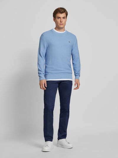 Carl Gross Slim Fit Anzughose mit Bügelfalten Modell 'Tomte' Marine 1