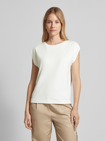 Someday T-shirt z okrągłym dekoltem model ‘Ujanet’ Złamany biały 4