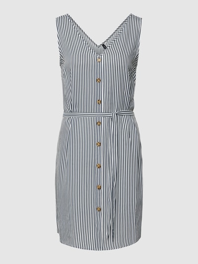 Vero Moda Mini-jurk van viscose met V-hals, model 'BUMPY' Rookblauw - 2