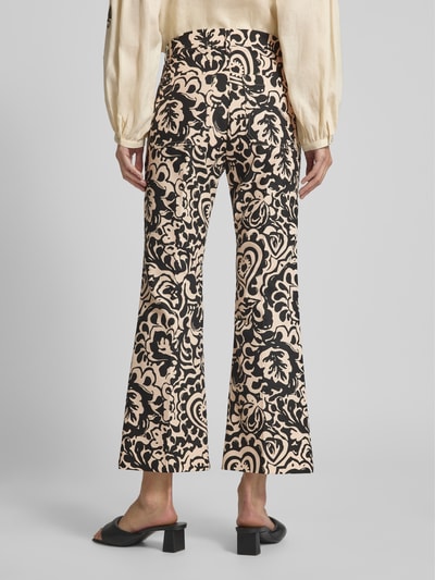 Weekend Max Mara Flared Stoffhose mit Bügelfalten Modell 'CADMIO' Black 5