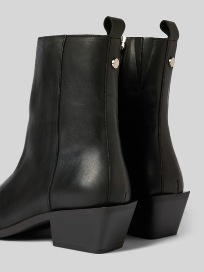 Steve Madden Lederstiefeletten mit Zugschlaufe Modell 'XYLENA' Black 2