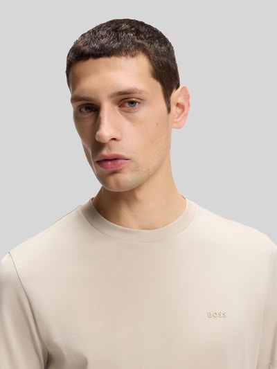 BOSS Regular Fit T-Shirt mit Logo Detail Modell 'THOMPSON_01' Beige 3