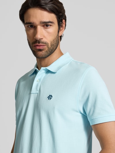 MCNEAL Poloshirt met labelstitching Lichtturquoise - 3