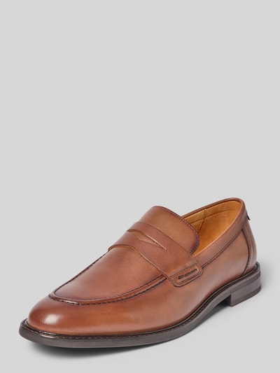 Gant Leren loafers met blokhak, model 'Lozham' Cognac - 1