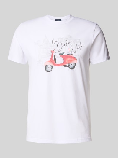 Zeybra T-shirt z nadrukowanym motywem Biały 2