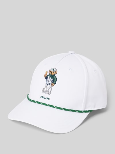 Polo Ralph Lauren Basecap mit Motiv-Stitching Modell 'BEAR' Weiss 1