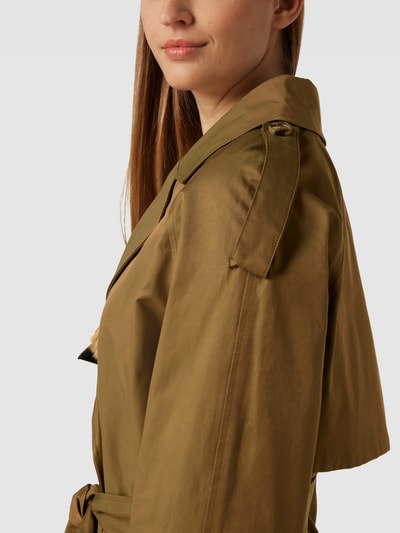 Kaffe Trenchcoat met reverskraag, model 'Lena' Kaki - 3