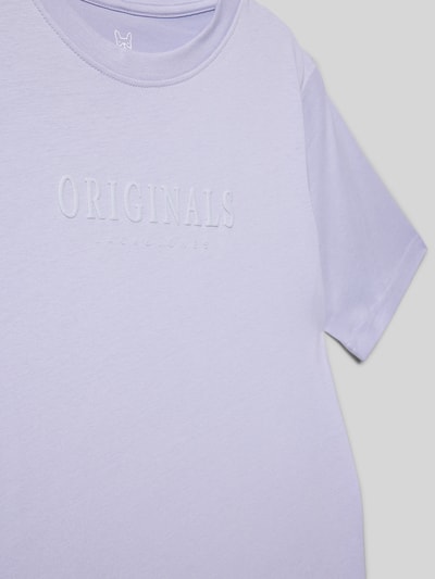 Jack & Jones T-Shirt mit Label-Print Modell 'FREDERIKSBERG' Mauve 2