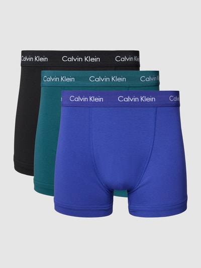 Calvin Klein Underwear Trunks mit elastischem Logo-Bund im 3er-Pack Blau 1