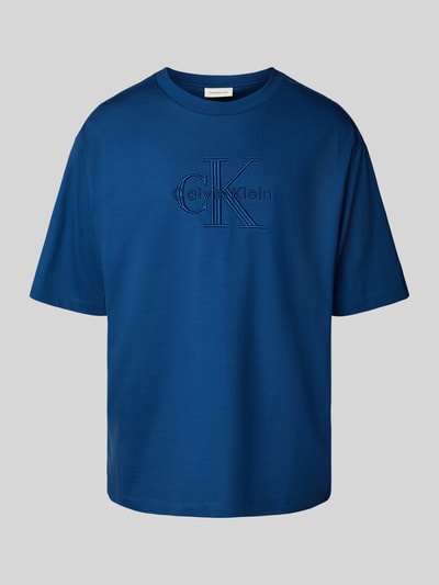 Calvin Klein Jeans T-Shirt mit Label-Stitching Dunkelblau 2